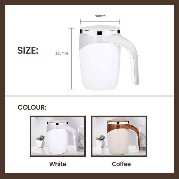 CafeCraft Auto Stir Mug - Elite Bazaar