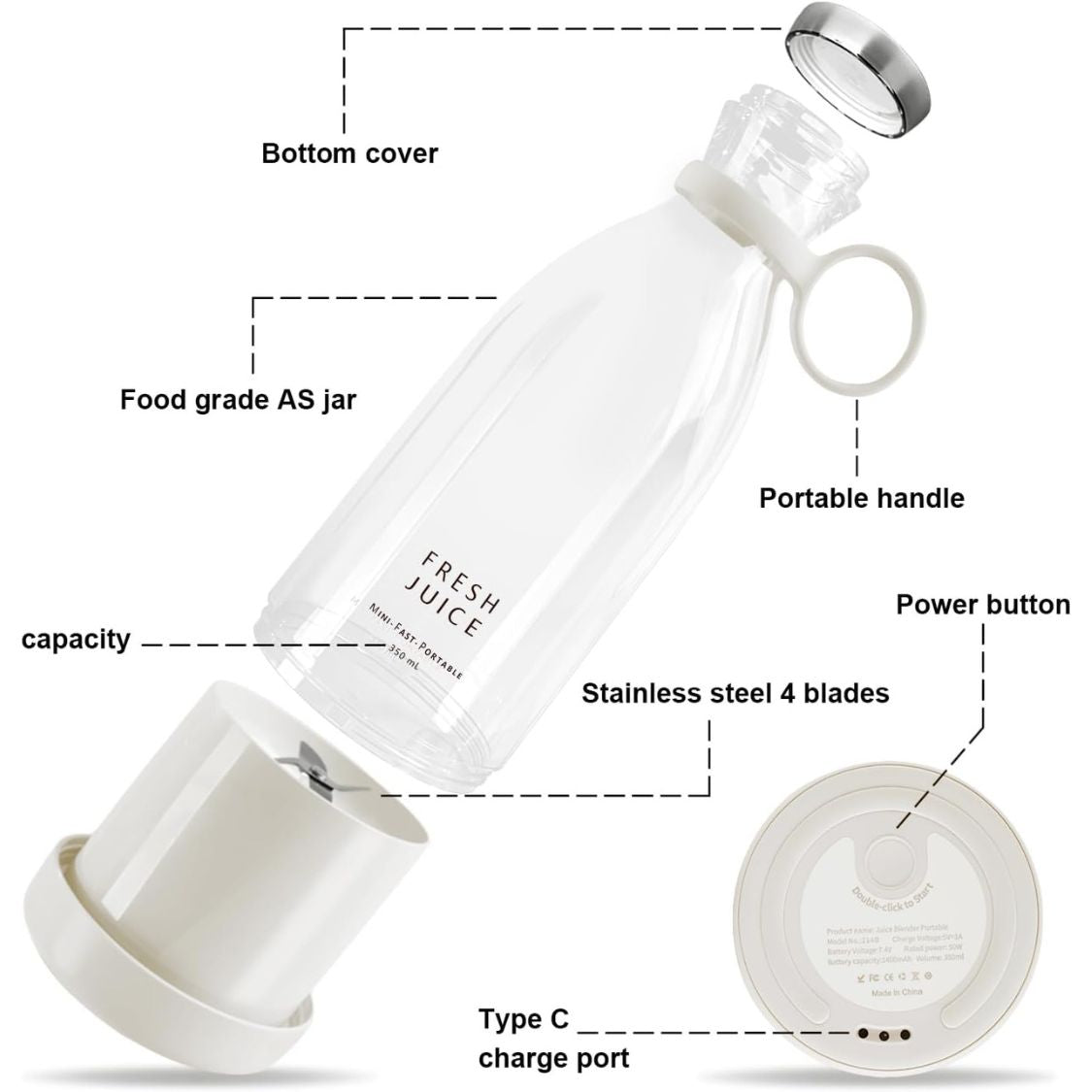 Ultra Blend Pro® - Portable Juicer - Elite Bazaar