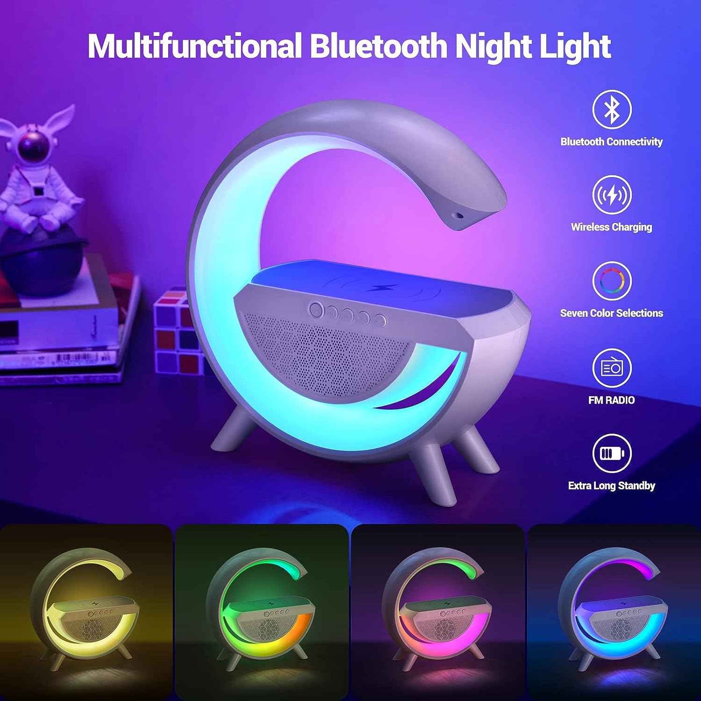 Intel Smart Glow® – Wireless Charger & BlueTooth Speaker - Elite Bazaar