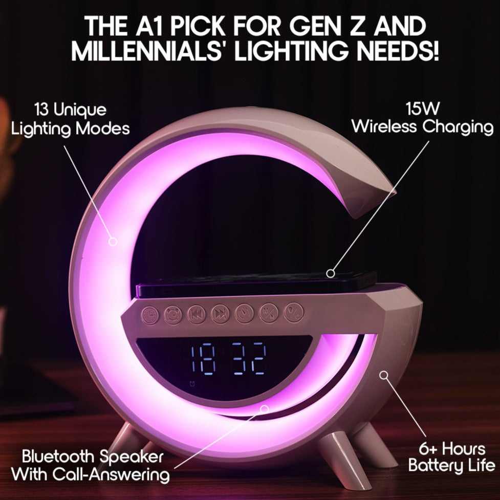 Intel Smart Glow® – Wireless Charger & BlueTooth Speaker - Elite Bazaar
