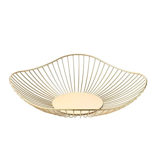 Nordic Home Gold Basket - Elite Bazaar