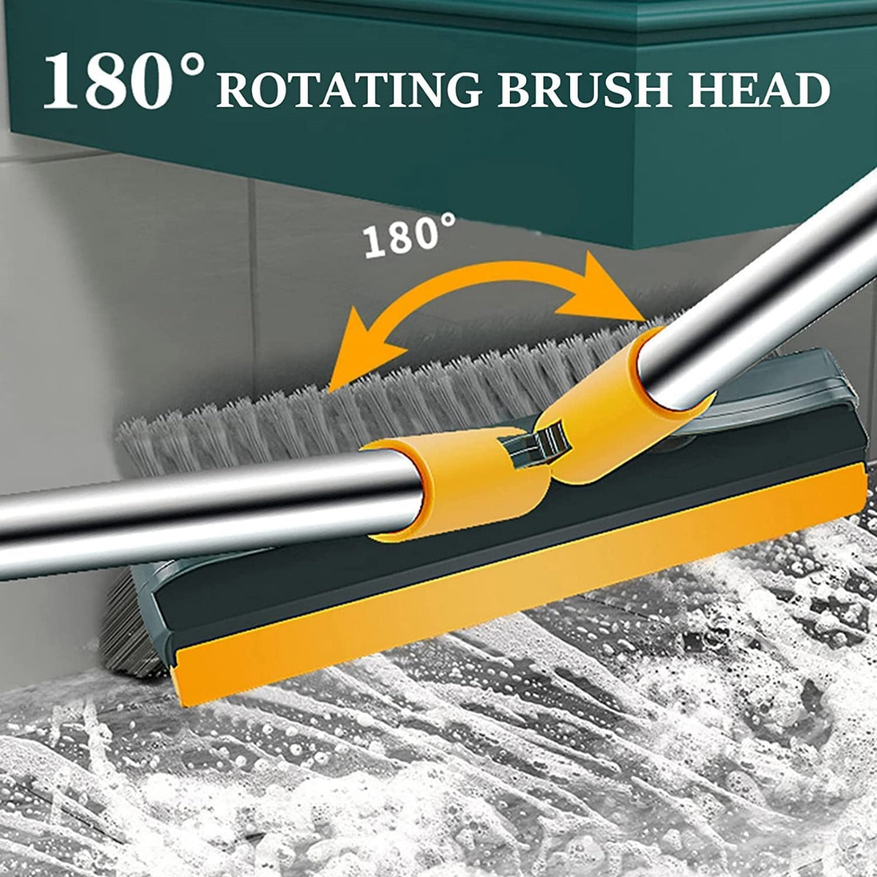 Magnus 3 In 1 Long Handle Tile Bristle Brush - Elite Bazaar
