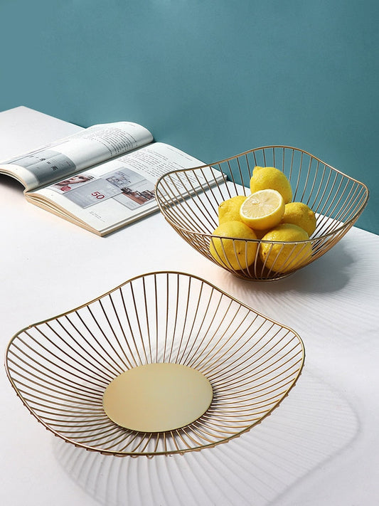 Nordic Home Gold Basket - Elite Bazaar